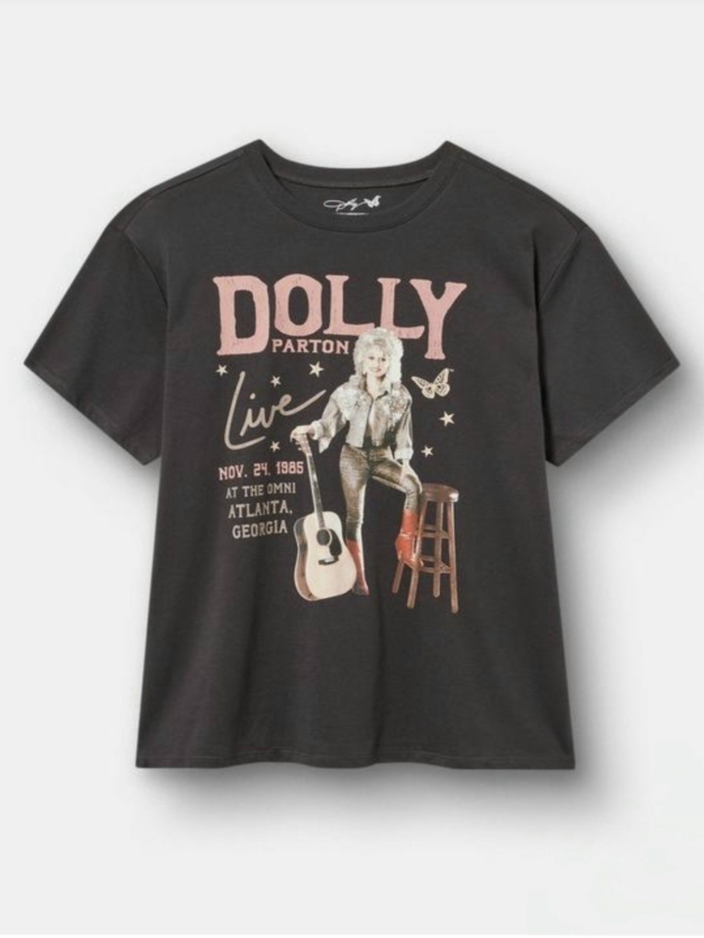 NWT 4x Dolly Parton *Live* Torrid Relaxed Cotton Jersey Concert Tee 🦋 Rare Find